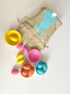Color Sorting Wooden Eggs Set